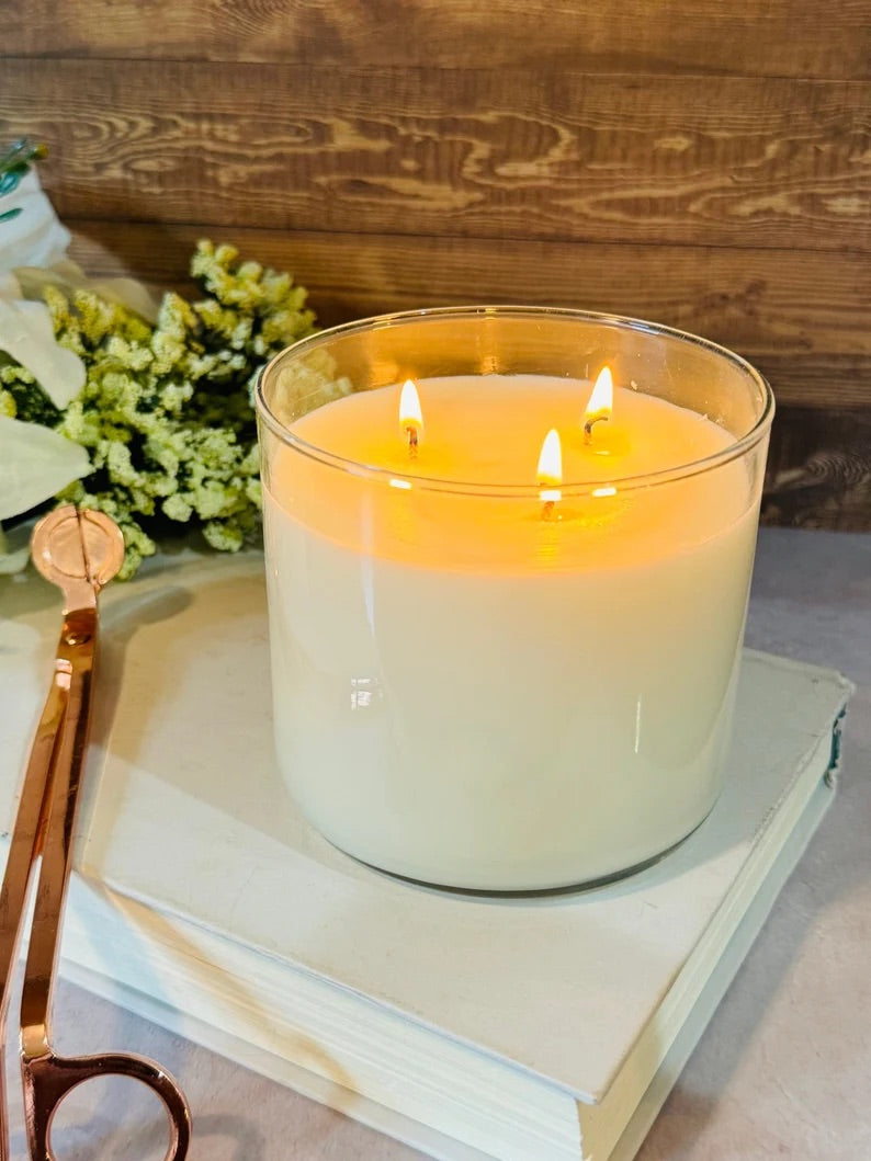Citronella Candle – 16 oz 3-Wick Outdoor Mosquito Repellent with Essential Oils -- by Moon Water Apothecary!