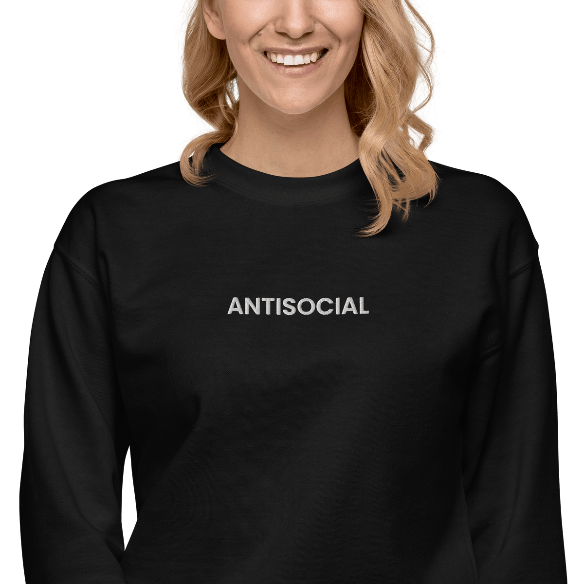 Antisocial Embroidered Unisex Sweatshirt