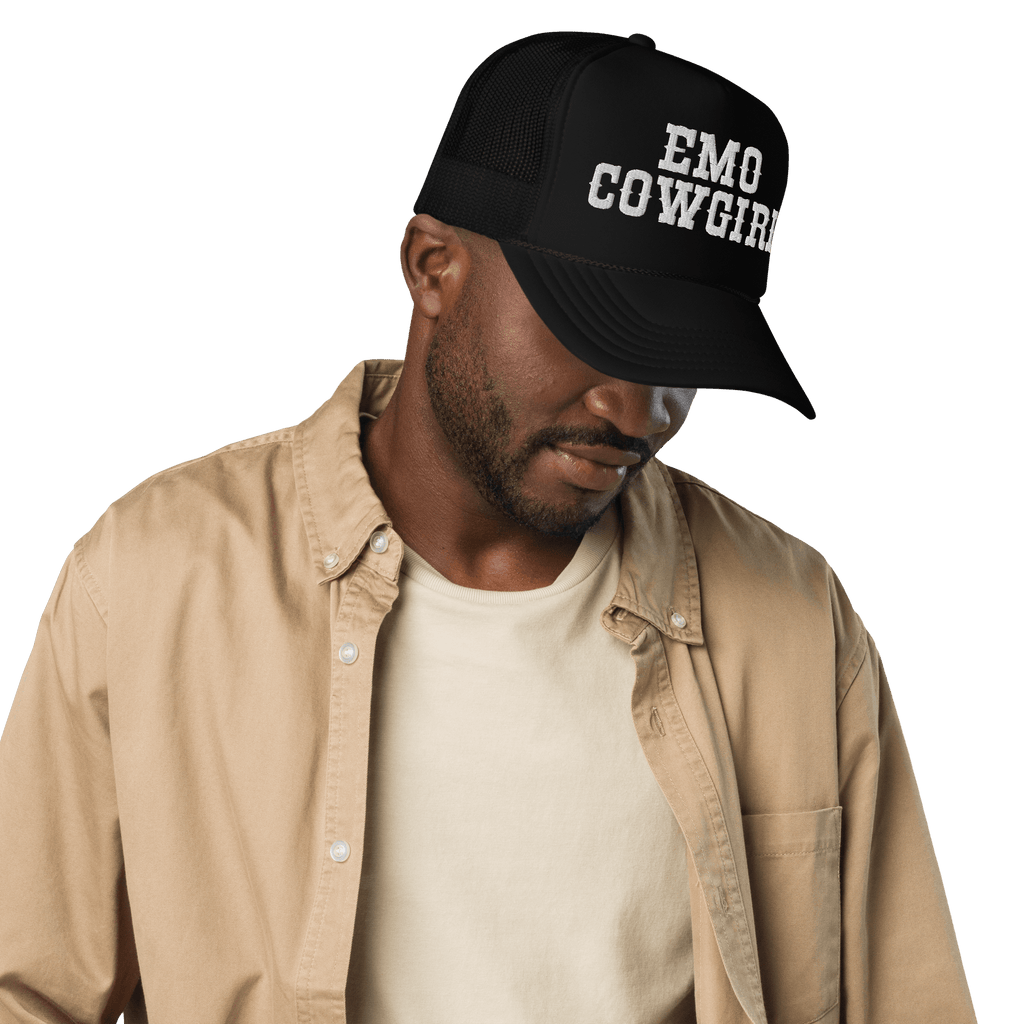 Emo Cowgirl Embroidered Foam Trucker Hat